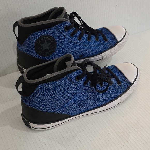 Converse Hightop Chuck Taylor Black and Blue Men's Shoes Size 10 Women Size 12 - Picture 3 of 10